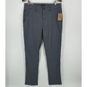 Brixton Crossover Choice Chino Taper-X Pants 32X30  Blue Grey Houndstooth NWT
